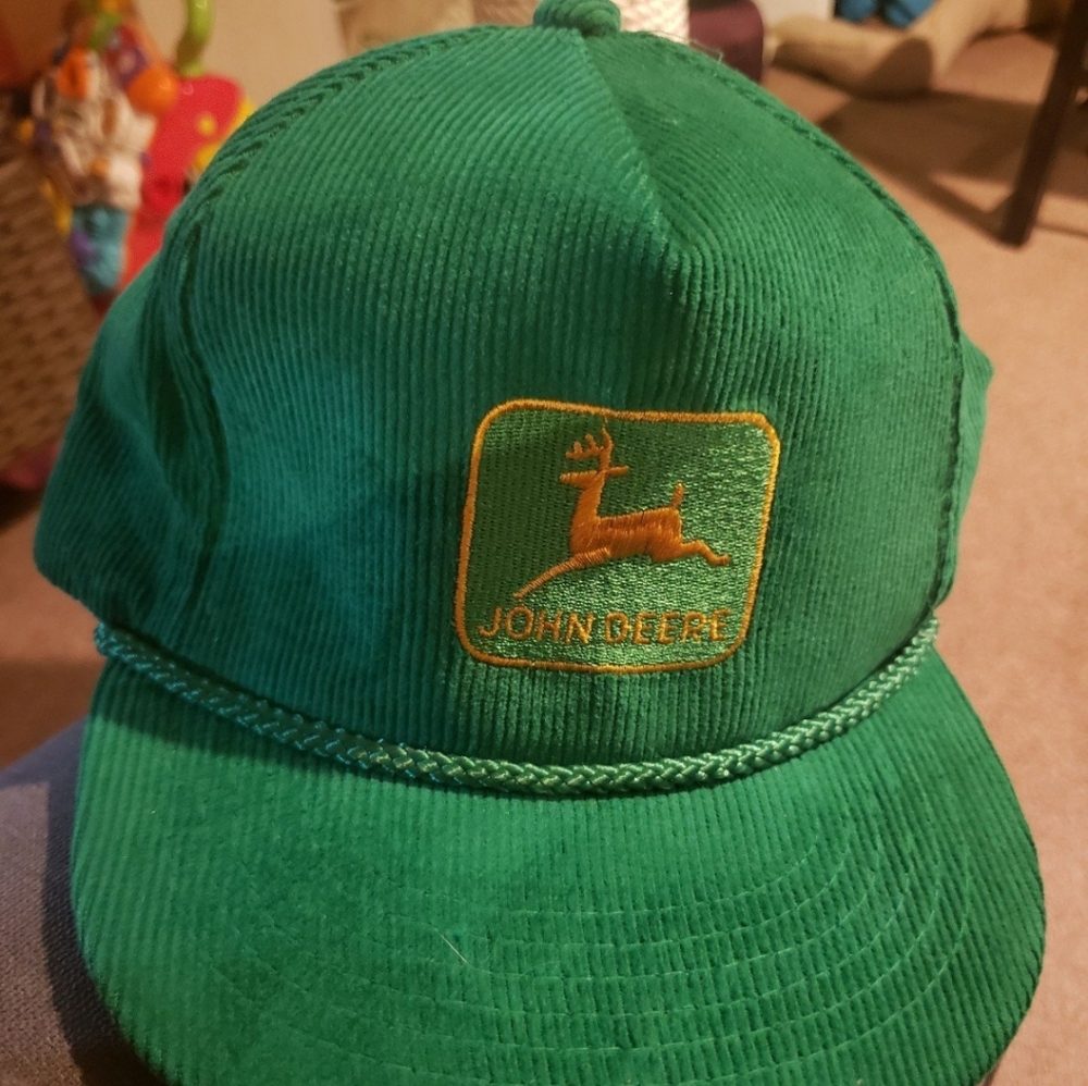 John Deere Corduroy Green Snapback Hat